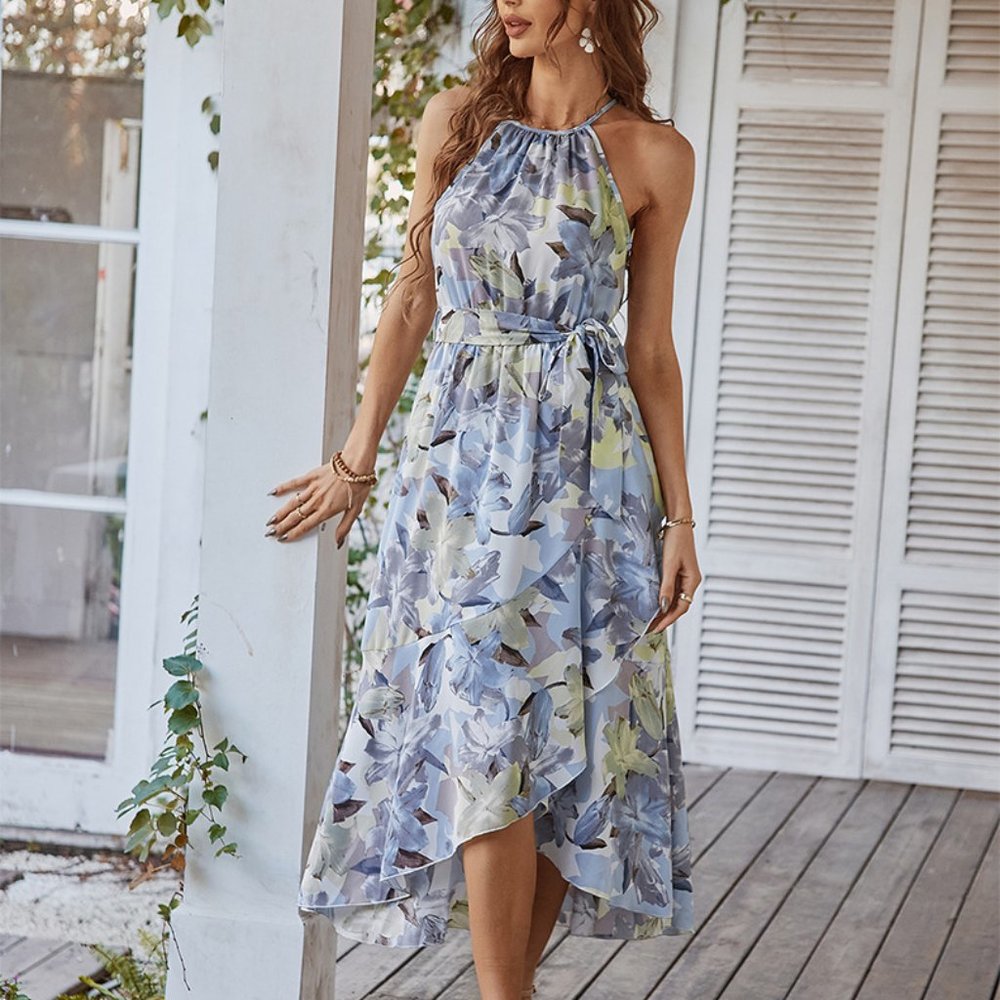 2023 new ladies floral dress